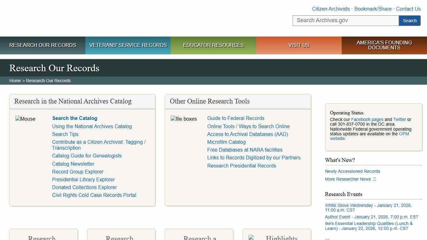 Research Our Records | National Archives